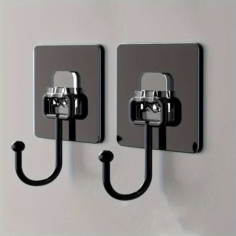 10 pieces of large heavy duty self-adhesive wall hooks for various uses in the bathroom, kitchen, and household.