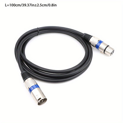 I-ZCLIVE High-Quality XLR to XLR Male to Female Microphone Cable for audio equipment, with durable flat design and metallic connectors.