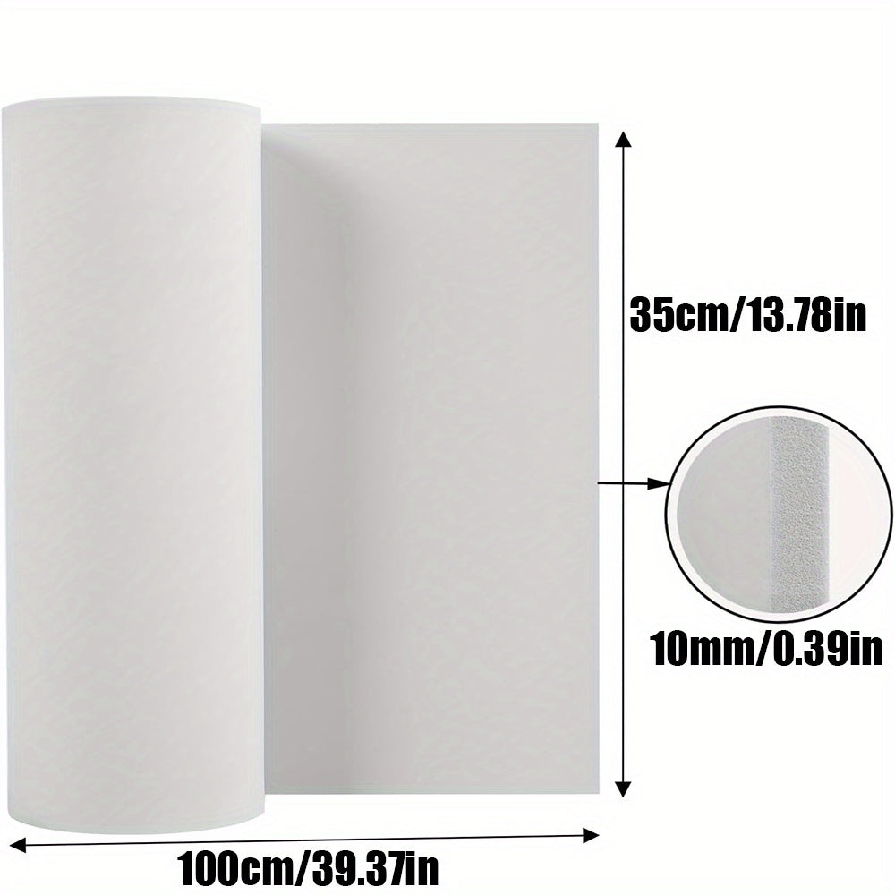 Premium EVA foam sheet roll, 1-10mm thick, black color, 35x100cm, ideal for cosplay, crafts, and DIY projects.