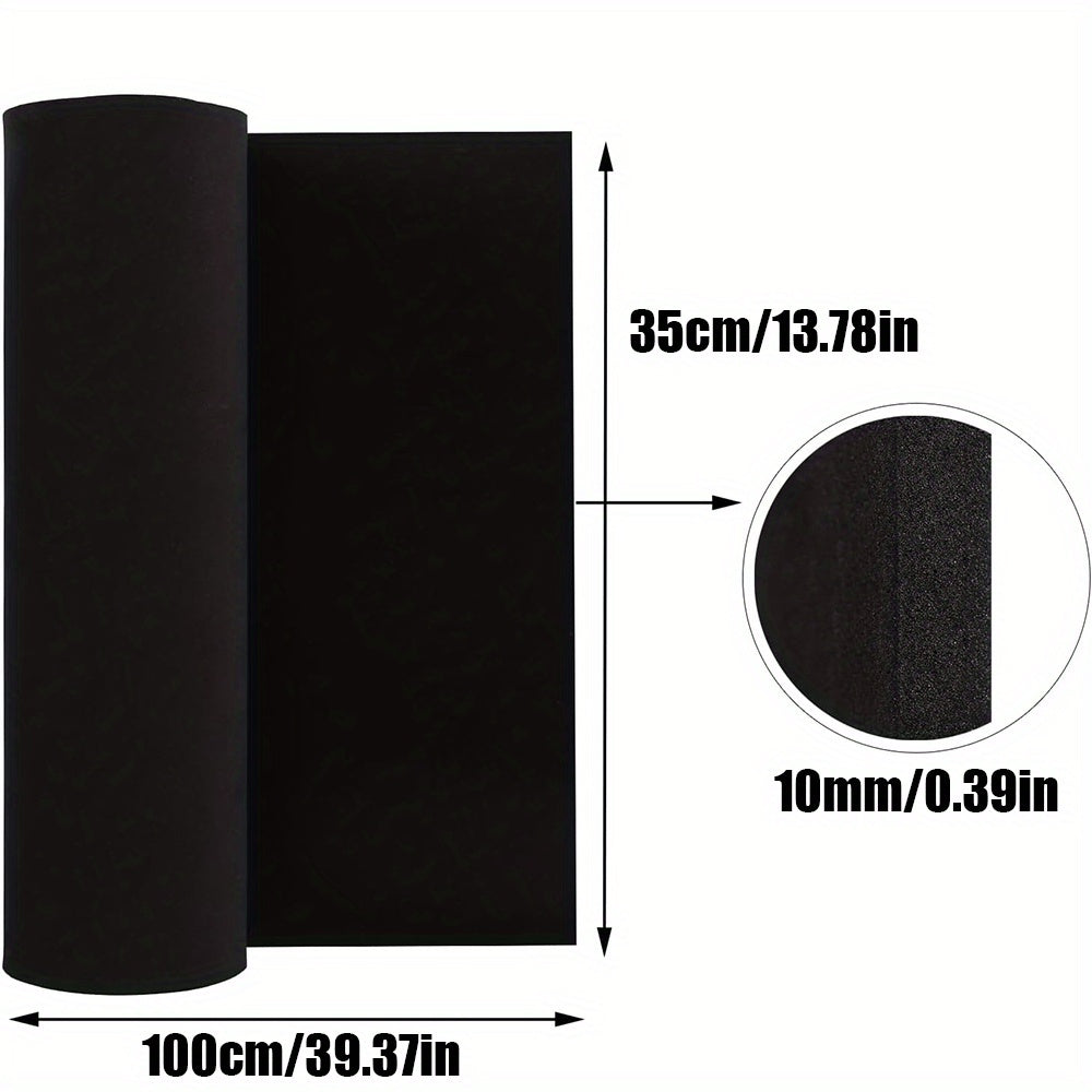 Premium EVA foam sheet roll, 1-10mm thick, black color, 35x100cm, ideal for cosplay, crafts, and DIY projects.