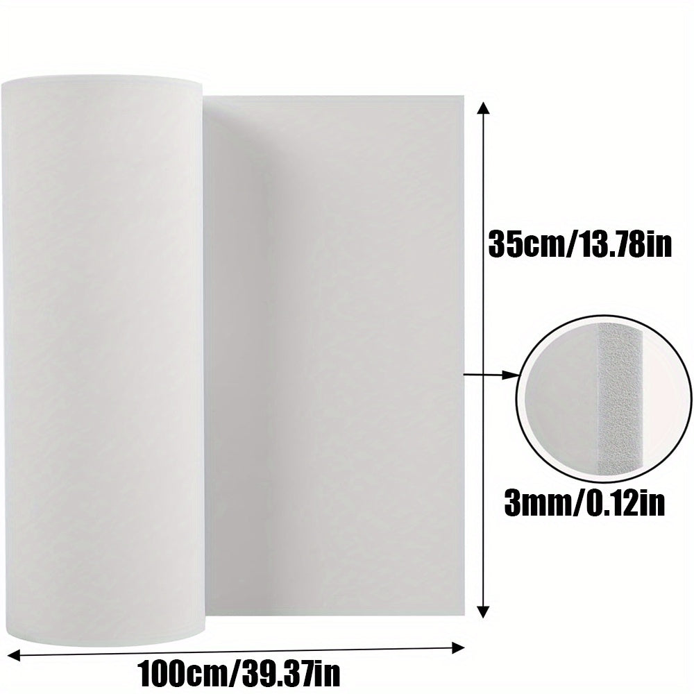 Premium EVA foam sheet roll, 1-10mm thick, black color, 35x100cm, ideal for cosplay, crafts, and DIY projects.