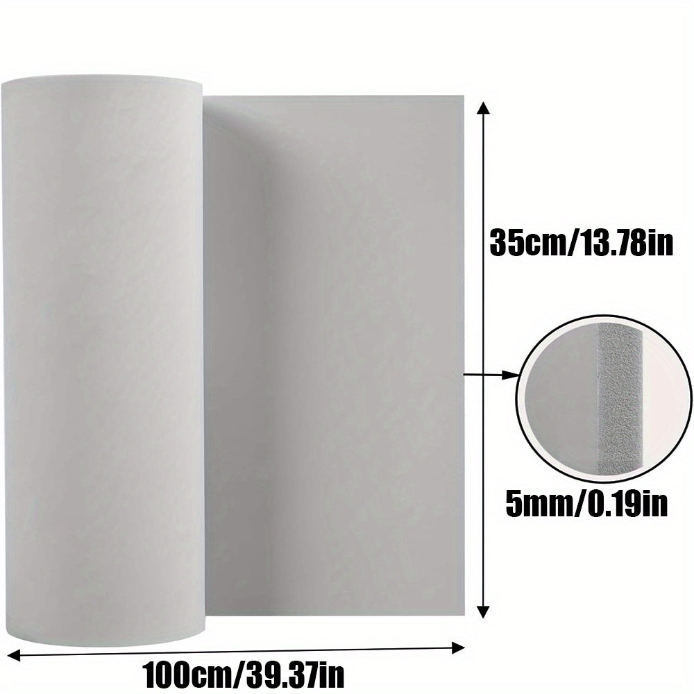 Premium EVA foam sheet roll, 1-10mm thick, black color, 35x100cm, ideal for cosplay, crafts, and DIY projects.