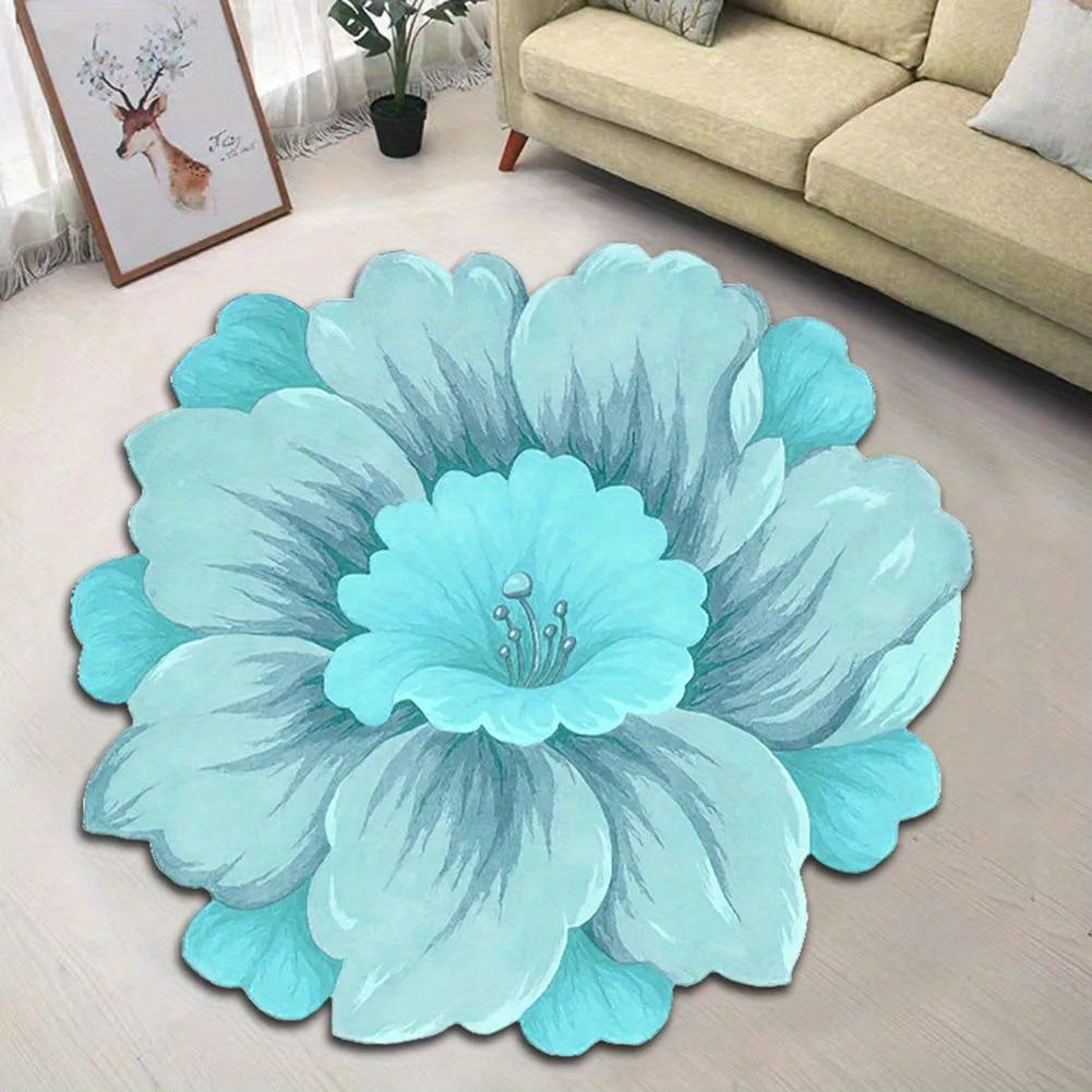 Soft carpet home decor that is highly absorbent, non-slip, and suitable for use in the bathroom, toilet floor, shower, kitchen, and bedroom.