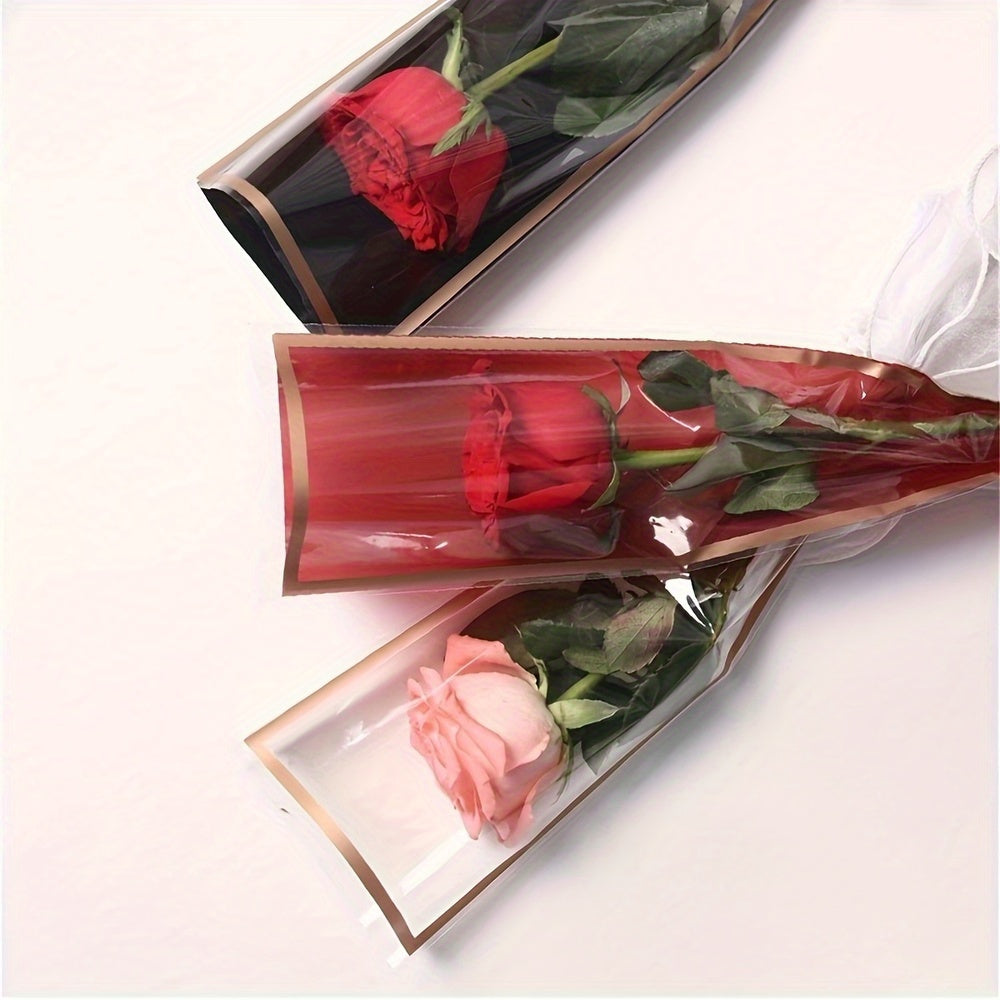 50 flower packaging paper bags for small businesses with cool scene decorations, ideal for jewelry making display and packaging.