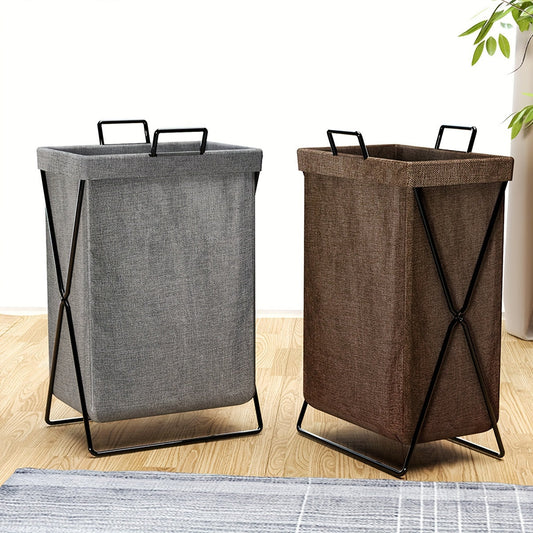 Folding Laundry Basket with Handles - Ideal for Bathroom, Bedroom, and Dorm Organization, Space-Saving Solution for Laundry Storage