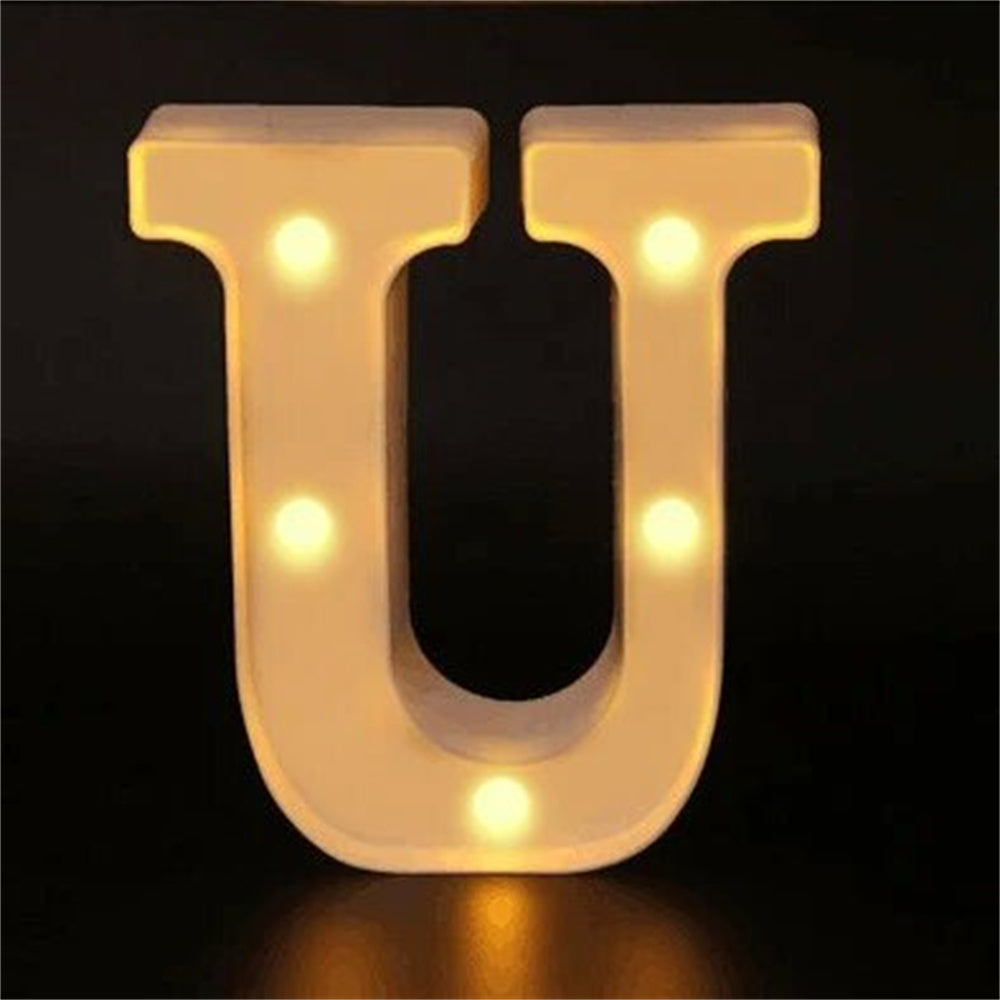 Elegant 16cm LED Alphabet & Number Night Lights - Battery-Powered, Warm White Glow for Home Decor, Events, Holidays - High-Quality, Easy to Install.