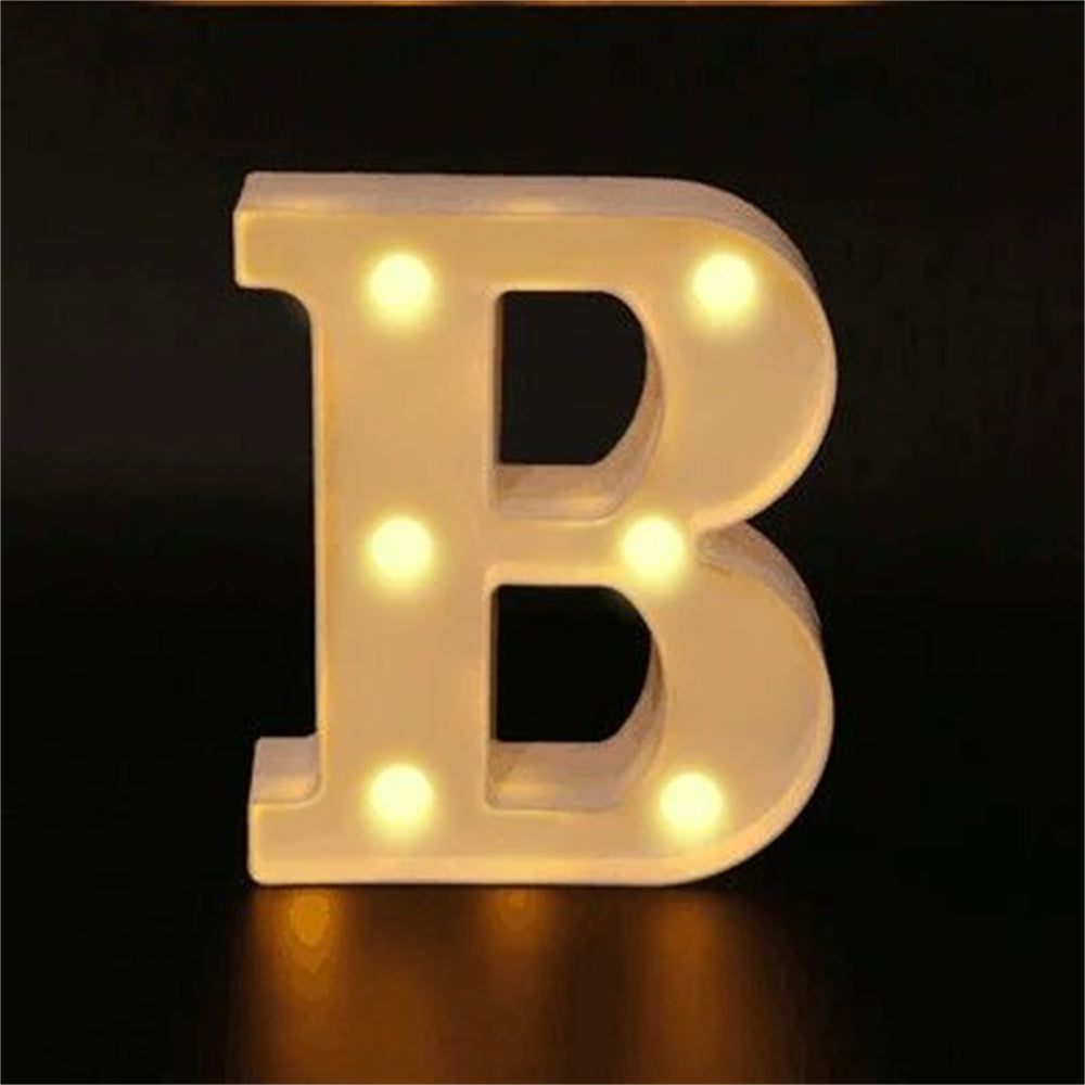 Elegant 16cm LED Alphabet & Number Night Lights - Battery-Powered, Warm White Glow for Home Decor, Events, Holidays - High-Quality, Easy to Install.