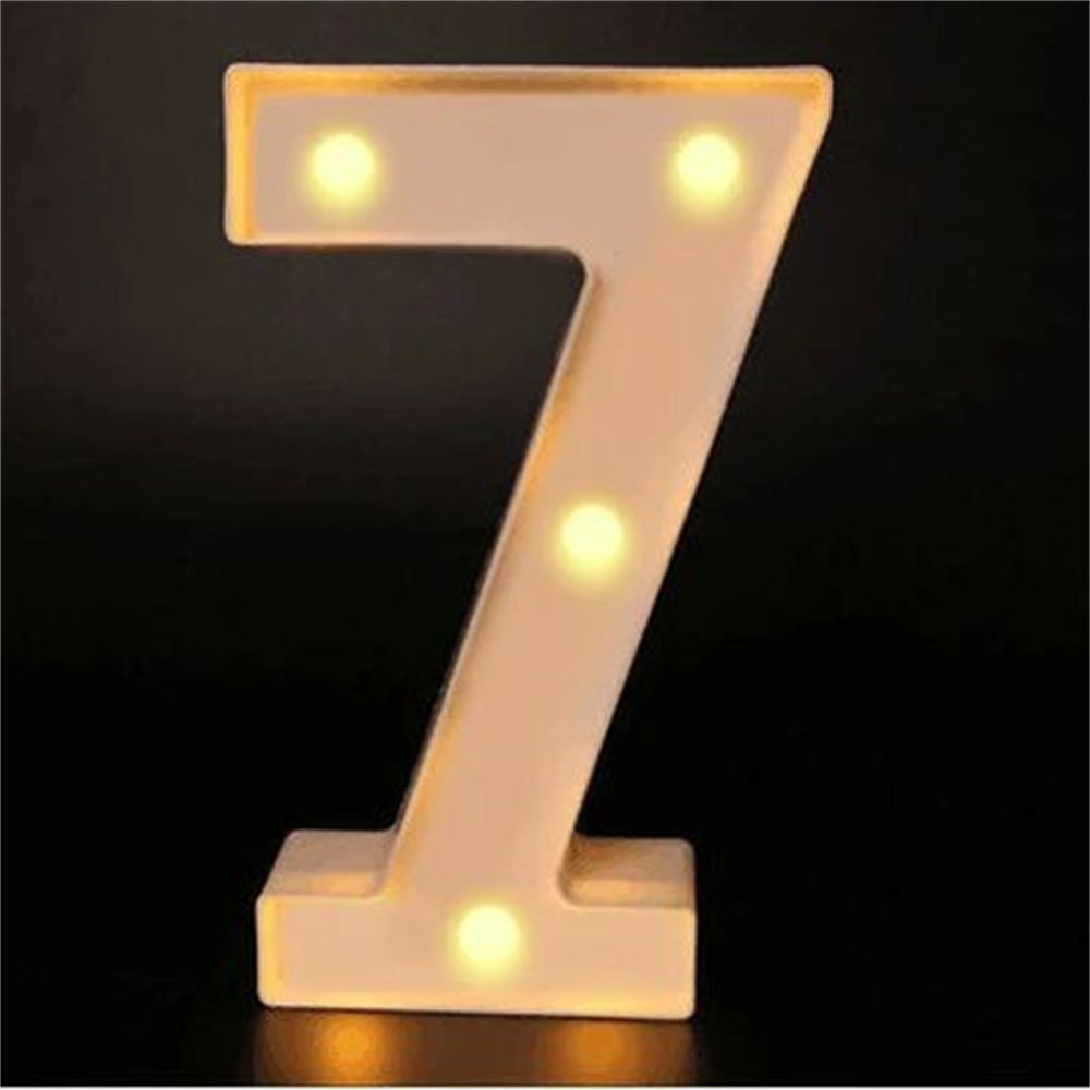 Elegant 16cm LED Alphabet & Number Night Lights - Battery-Powered, Warm White Glow for Home Decor, Events, Holidays - High-Quality, Easy to Install.