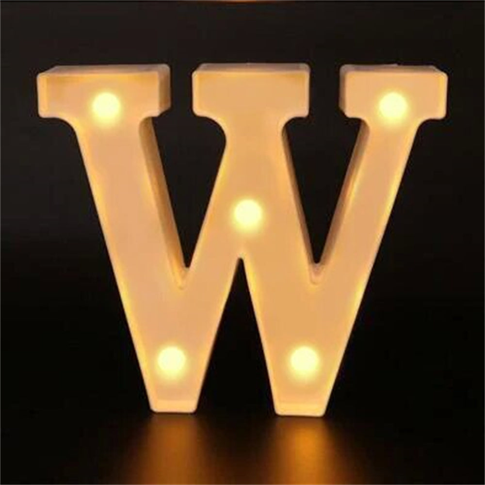 Elegant 16cm LED Alphabet & Number Night Lights - Battery-Powered, Warm White Glow for Home Decor, Events, Holidays - High-Quality, Easy to Install.