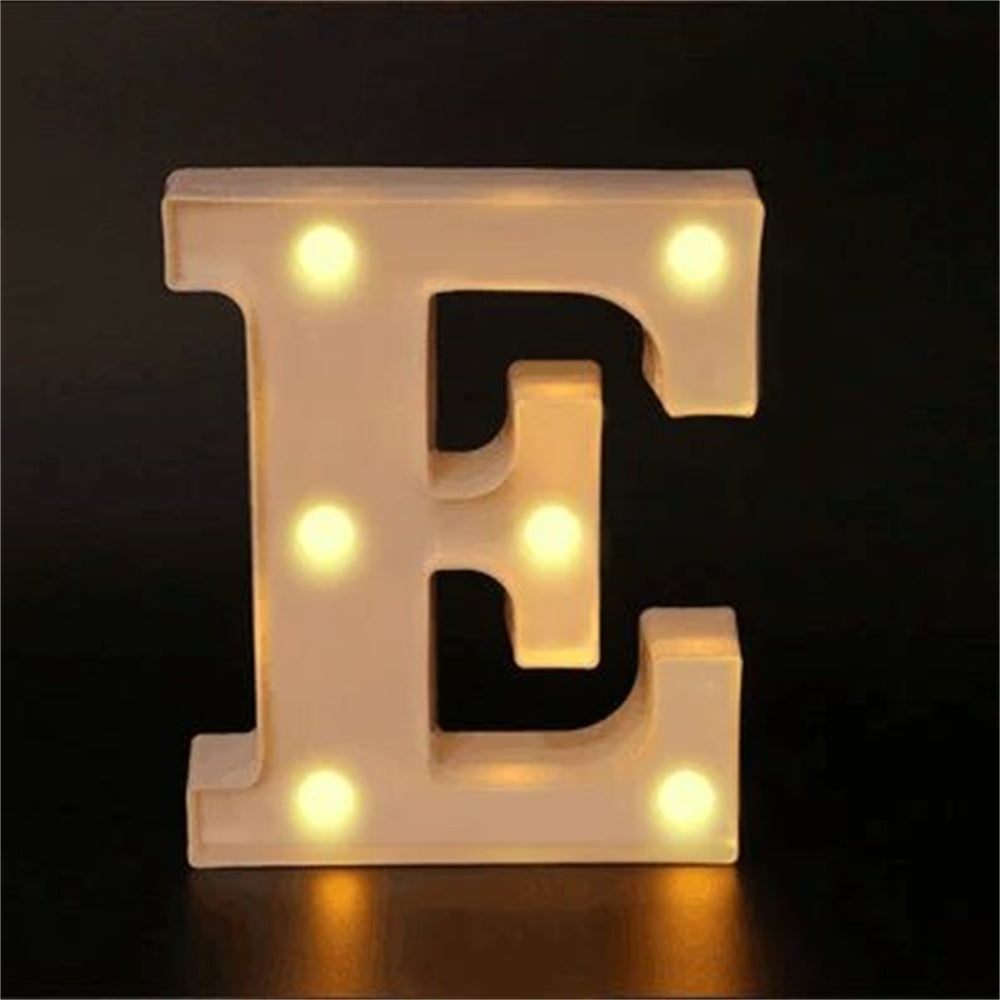 Elegant 16cm LED Alphabet & Number Night Lights - Battery-Powered, Warm White Glow for Home Decor, Events, Holidays - High-Quality, Easy to Install.