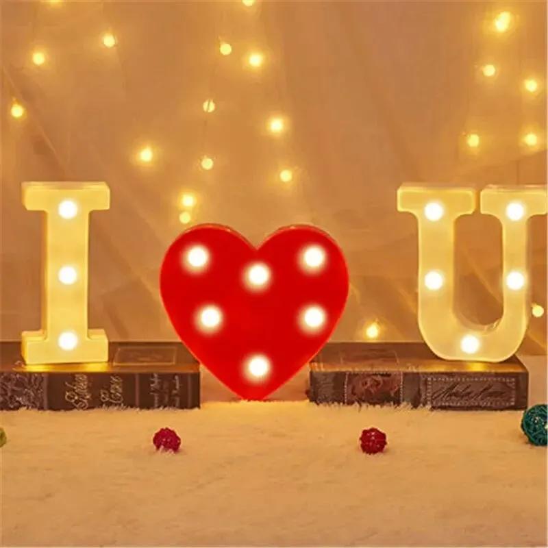 Elegant 16cm LED Alphabet & Number Night Lights - Battery-Powered, Warm White Glow for Home Decor, Events, Holidays - High-Quality, Easy to Install.