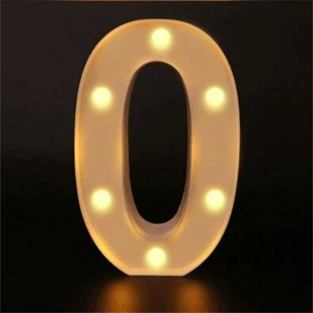 Elegant 16cm LED Alphabet & Number Night Lights - Battery-Powered, Warm White Glow for Home Decor, Events, Holidays - High-Quality, Easy to Install.