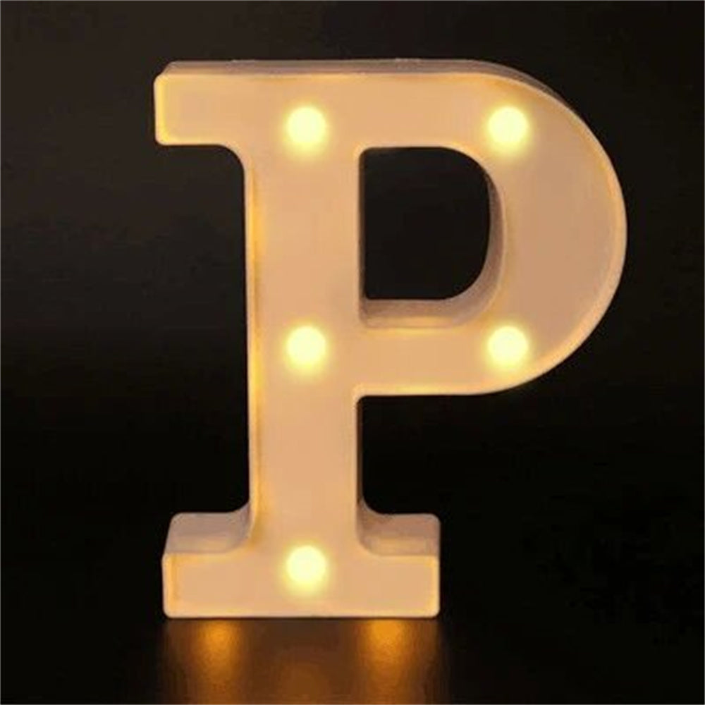 Elegant 16cm LED Alphabet & Number Night Lights - Battery-Powered, Warm White Glow for Home Decor, Events, Holidays - High-Quality, Easy to Install.