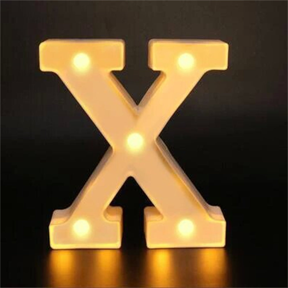 Elegant 16cm LED Alphabet & Number Night Lights - Battery-Powered, Warm White Glow for Home Decor, Events, Holidays - High-Quality, Easy to Install.