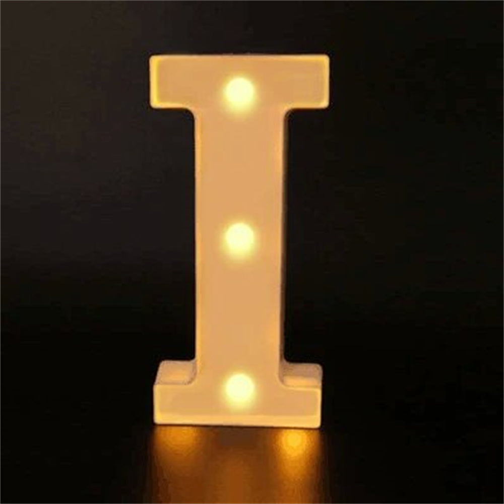 Elegant 16cm LED Alphabet & Number Night Lights - Battery-Powered, Warm White Glow for Home Decor, Events, Holidays - High-Quality, Easy to Install.