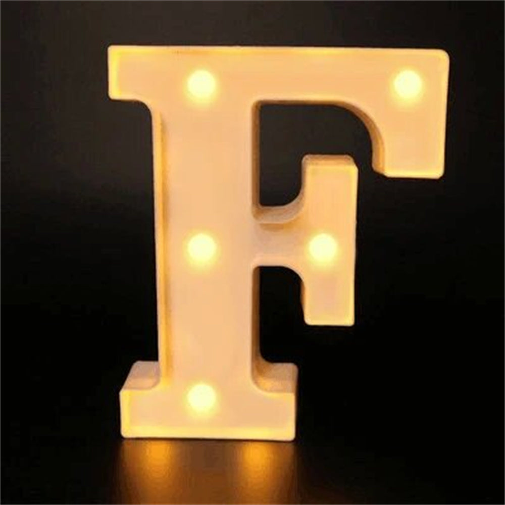 Elegant 16cm LED Alphabet & Number Night Lights - Battery-Powered, Warm White Glow for Home Decor, Events, Holidays - High-Quality, Easy to Install.