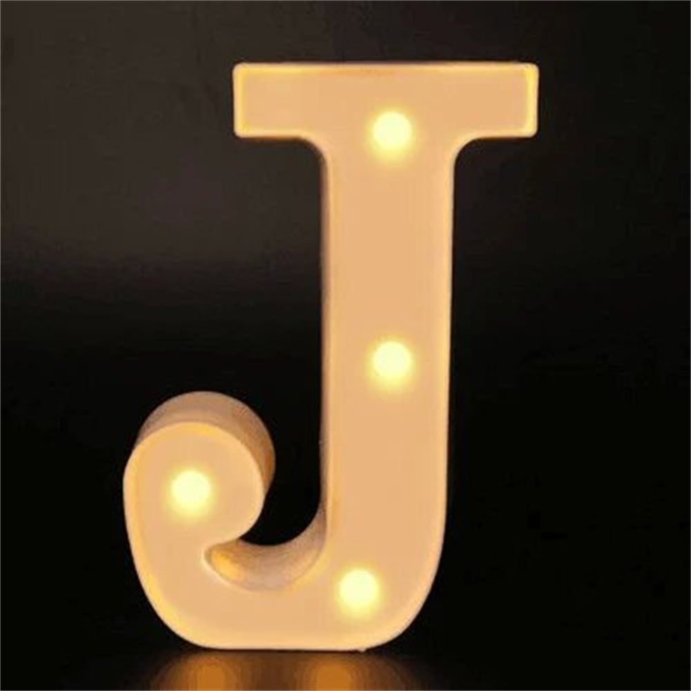 Elegant 16cm LED Alphabet & Number Night Lights - Battery-Powered, Warm White Glow for Home Decor, Events, Holidays - High-Quality, Easy to Install.