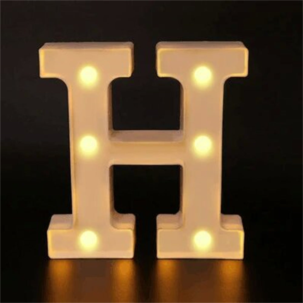 Elegant 16cm LED Alphabet & Number Night Lights - Battery-Powered, Warm White Glow for Home Decor, Events, Holidays - High-Quality, Easy to Install.