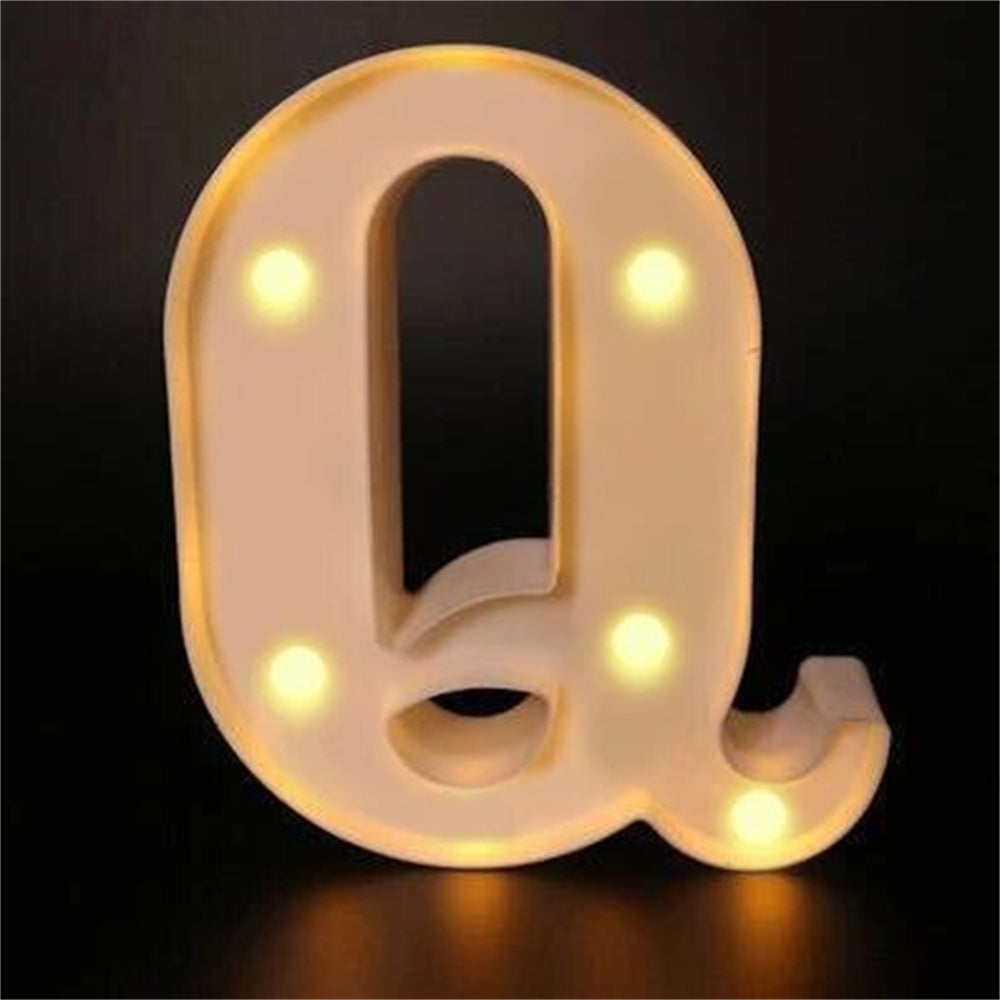 Elegant 16cm LED Alphabet & Number Night Lights - Battery-Powered, Warm White Glow for Home Decor, Events, Holidays - High-Quality, Easy to Install.