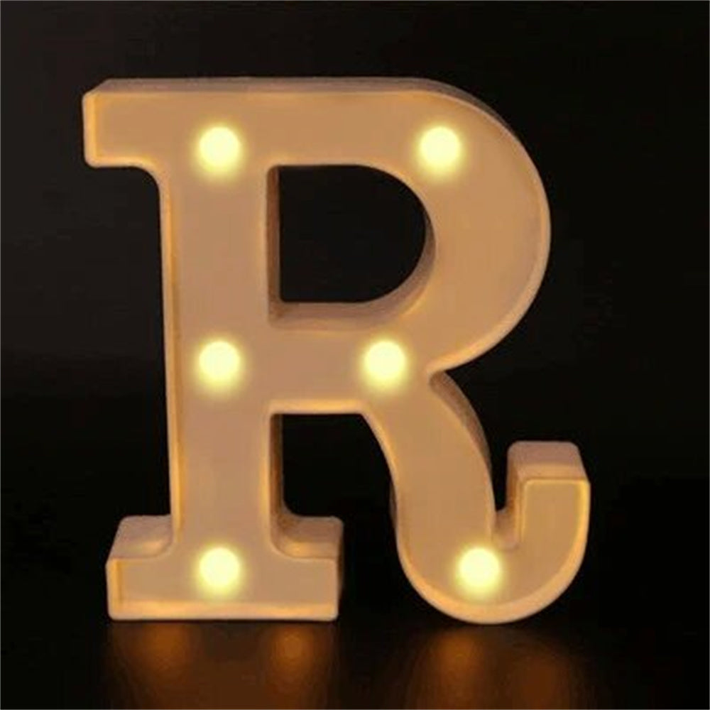 Elegant 16cm LED Alphabet & Number Night Lights - Battery-Powered, Warm White Glow for Home Decor, Events, Holidays - High-Quality, Easy to Install.