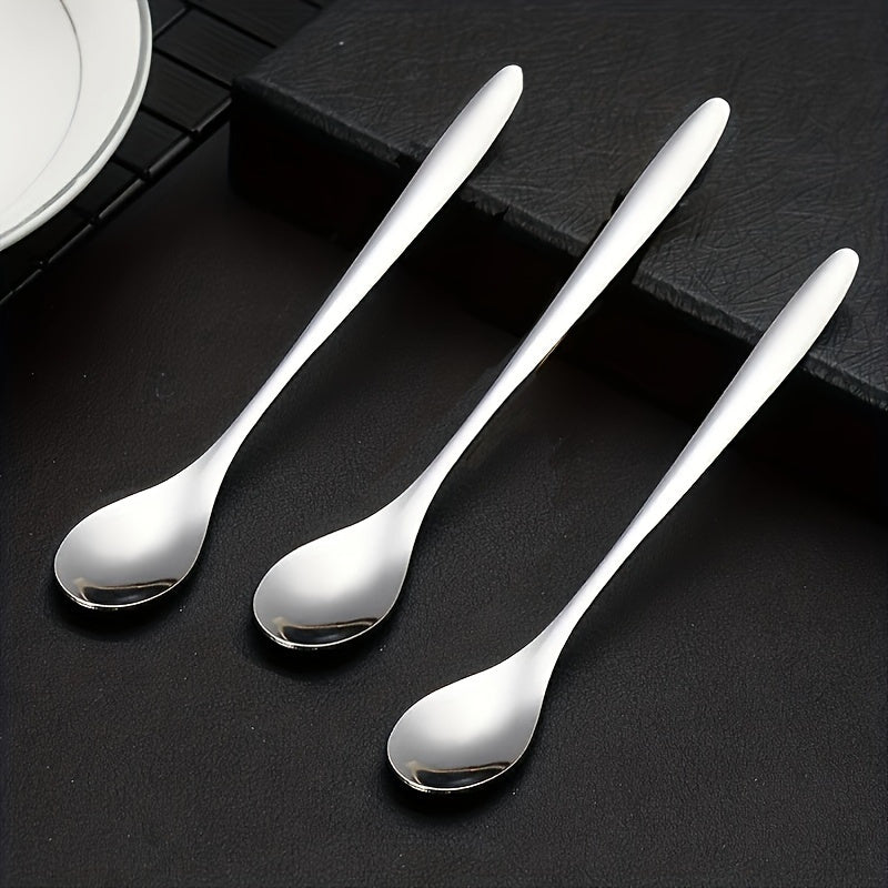 Perfect for showcasing your desserts at family gatherings, parties, or weddings, this set includes six small stainless steel spoons designed for creative dessert presentations.