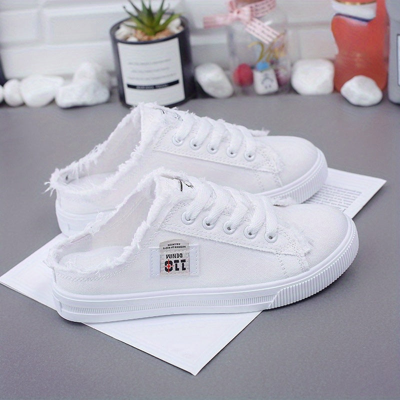 Spring/Summer Women's White Platform Loafers with Trendy Design