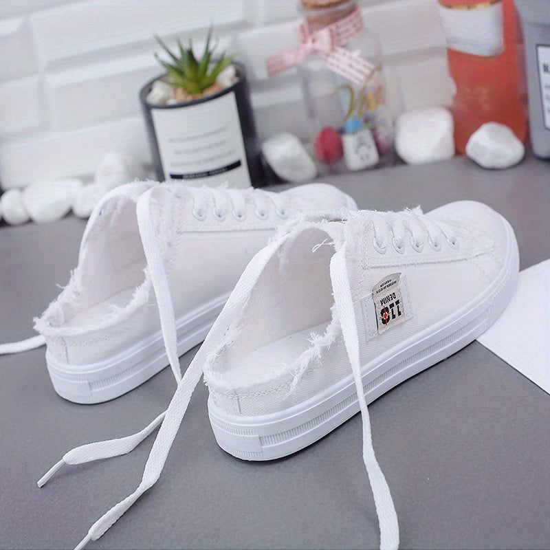 Spring/Summer Women's White Platform Loafers with Trendy Design