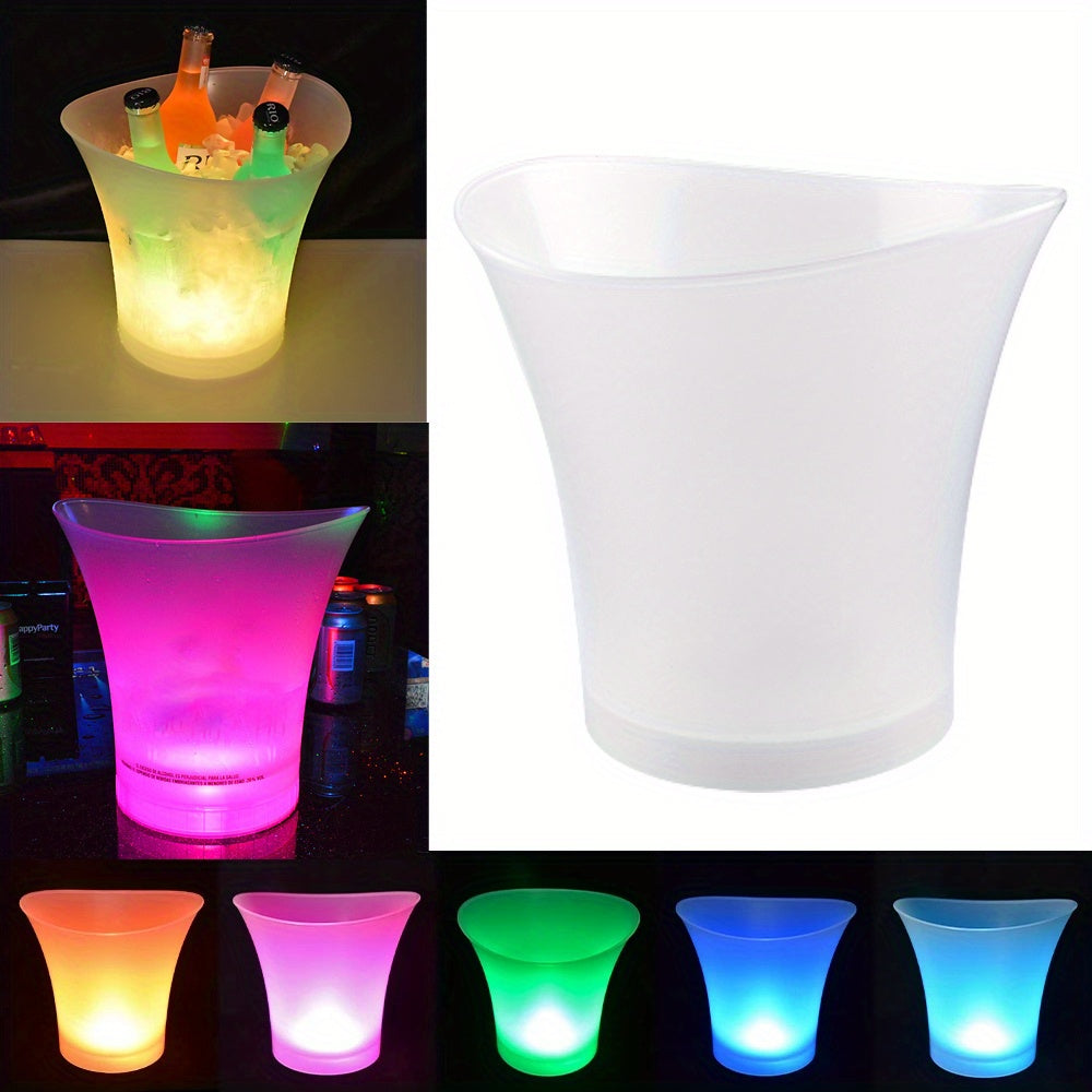 1 piece of 5L RGB Ice Barrel LED Light for party gathering, featuring a vibrant display perfect for KTV, nightclubs, and holiday parties.