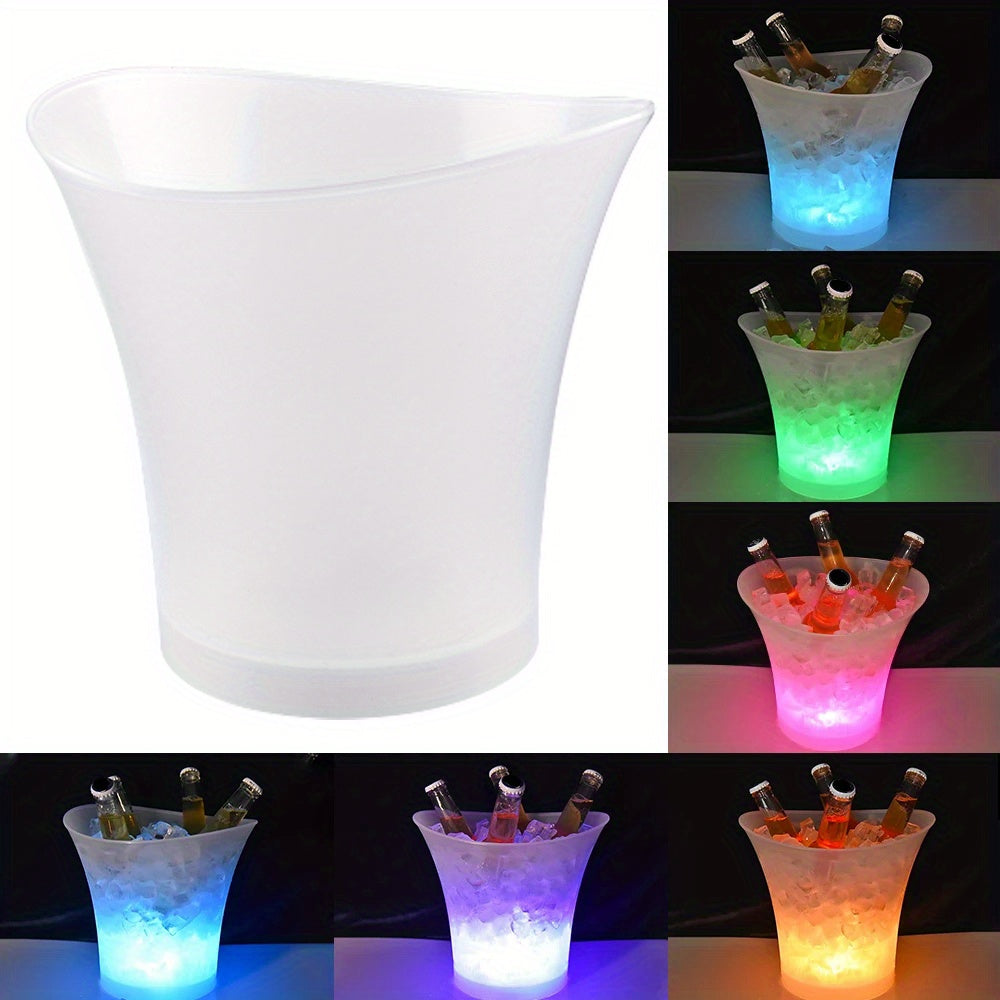 1 piece of 5L RGB Ice Barrel LED Light for party gathering, featuring a vibrant display perfect for KTV, nightclubs, and holiday parties.