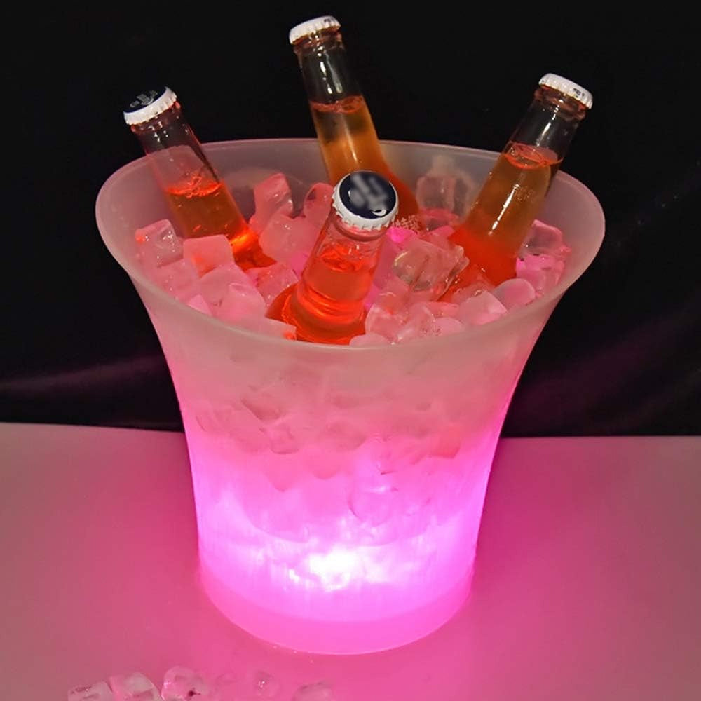 1 piece of 5L RGB Ice Barrel LED Light for party gathering, featuring a vibrant display perfect for KTV, nightclubs, and holiday parties.