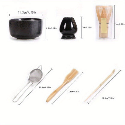 Japanese Gift Box Set includes a Tea Brush, Matcha Brush, Hundred-Book Stand, and Song Dynasty Tea Pointing Matcha Tea Making Tool Set.