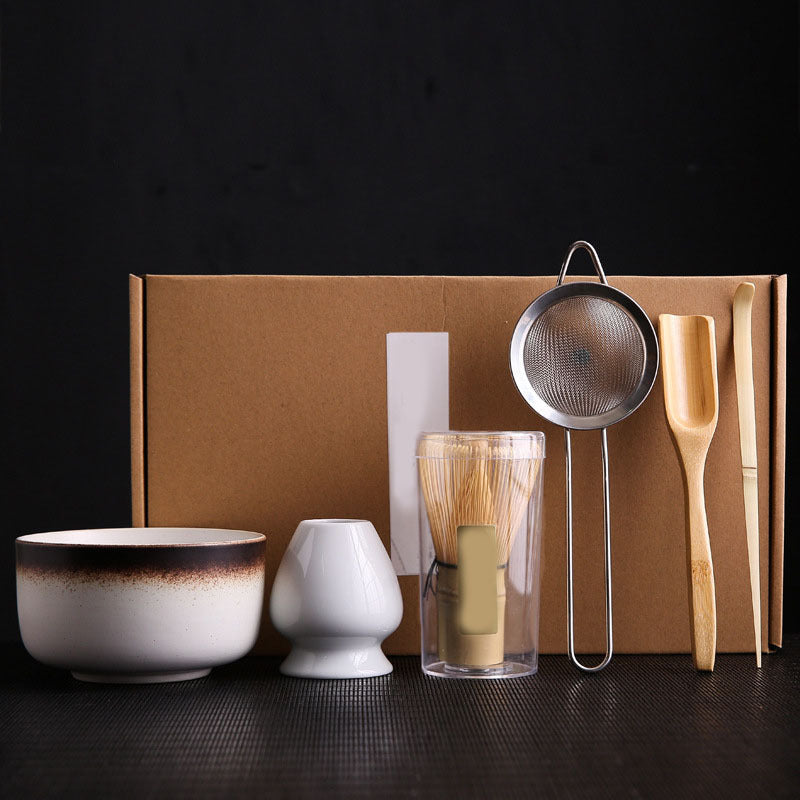 Japanese Gift Box Set includes a Tea Brush, Matcha Brush, Hundred-Book Stand, and Song Dynasty Tea Pointing Matcha Tea Making Tool Set.