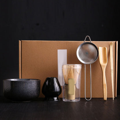 Japanese Gift Box Set includes a Tea Brush, Matcha Brush, Hundred-Book Stand, and Song Dynasty Tea Pointing Matcha Tea Making Tool Set.