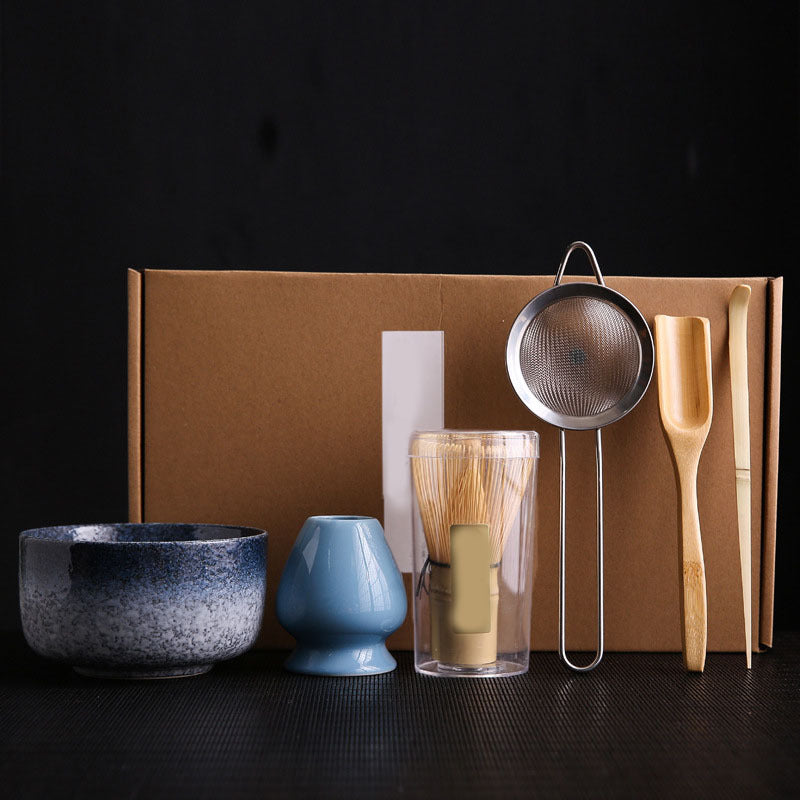 Japanese Gift Box Set includes a Tea Brush, Matcha Brush, Hundred-Book Stand, and Song Dynasty Tea Pointing Matcha Tea Making Tool Set.