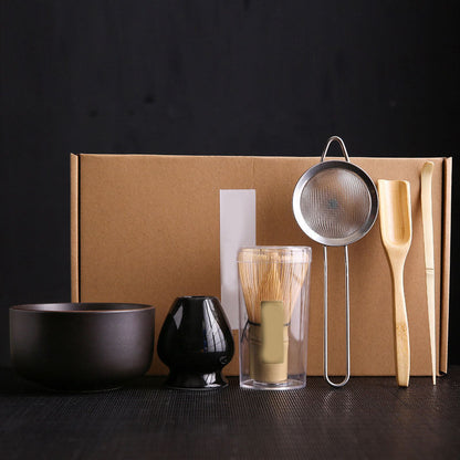 Japanese Gift Box Set includes a Tea Brush, Matcha Brush, Hundred-Book Stand, and Song Dynasty Tea Pointing Matcha Tea Making Tool Set.