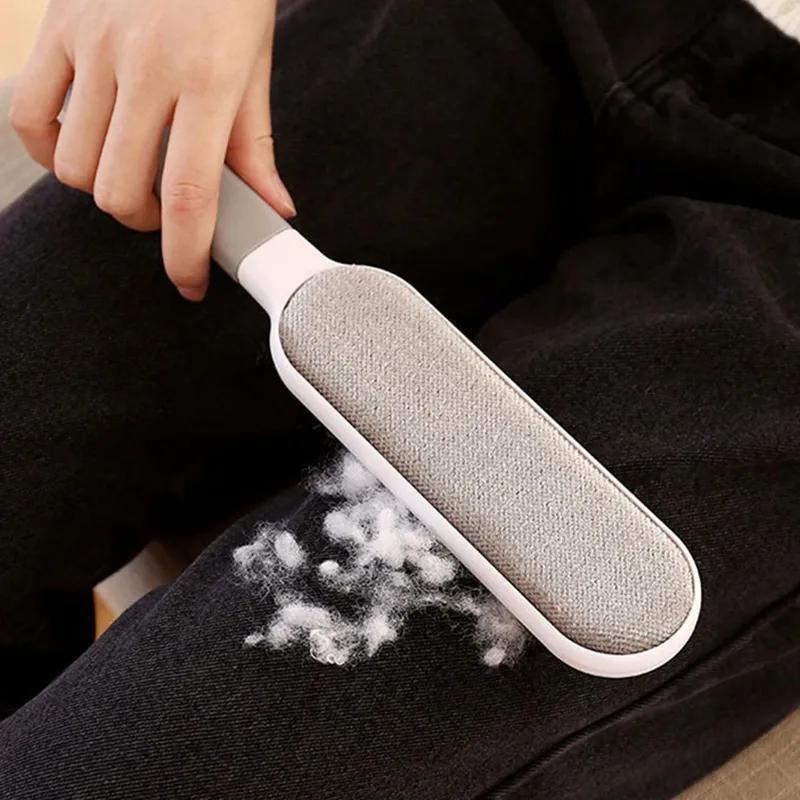 Reusable Double-Sided Pet Hair Remover Brush - Electrostatic Manual Dusting Tool for Removing Dog and Cat Hair from Clothing, Sofas, Furniture, and Plastic Surfaces