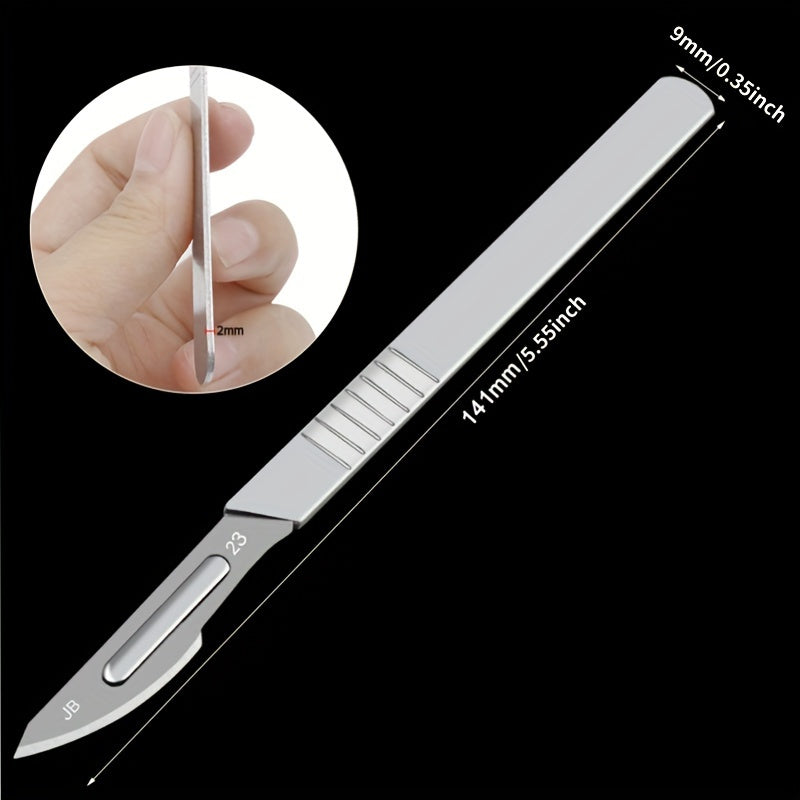 11/22pcs Scalpel handles with sharp carbon steel blades for various uses including callus removal, carving, cutting, and crafts.