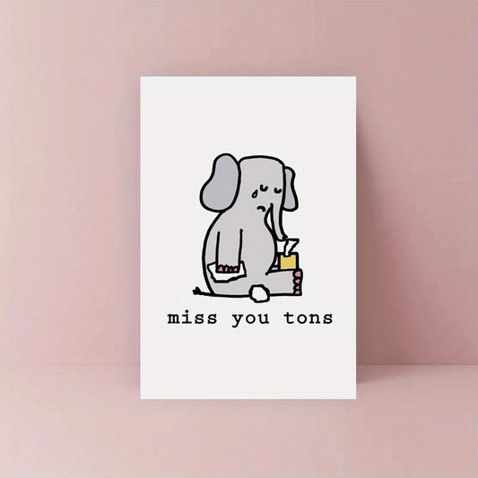 Celebrate with humor and cuteness with this adorable Elephant Birthday Card! Perfect for friends and family, this cute baby elephant card is the best gift for Eid Al-Adha Mubarak.