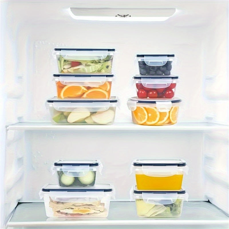 Multifunctional Leak-Proof Reusable Food Storage Container with Lid for Meat, Eggs, Fruit, and Vegetables. Portable and Stackable, Perfect for Kitchen Organization and Storage.