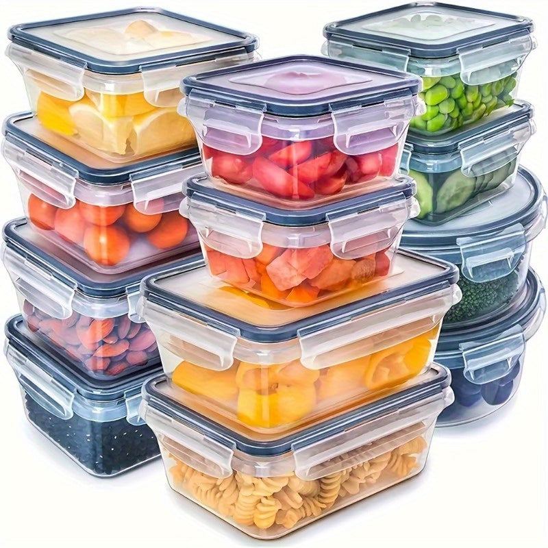 Multifunctional Leak-Proof Reusable Food Storage Container with Lid for Meat, Eggs, Fruit, and Vegetables. Portable and Stackable, Perfect for Kitchen Organization and Storage.