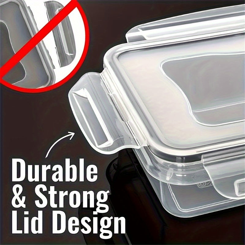 Multifunctional Leak-Proof Reusable Food Storage Container with Lid for Meat, Eggs, Fruit, and Vegetables. Portable and Stackable, Perfect for Kitchen Organization and Storage.