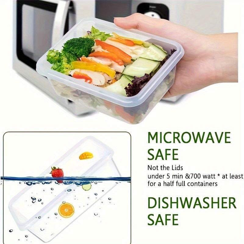 Multifunctional Leak-Proof Reusable Food Storage Container with Lid for Meat, Eggs, Fruit, and Vegetables. Portable and Stackable, Perfect for Kitchen Organization and Storage.