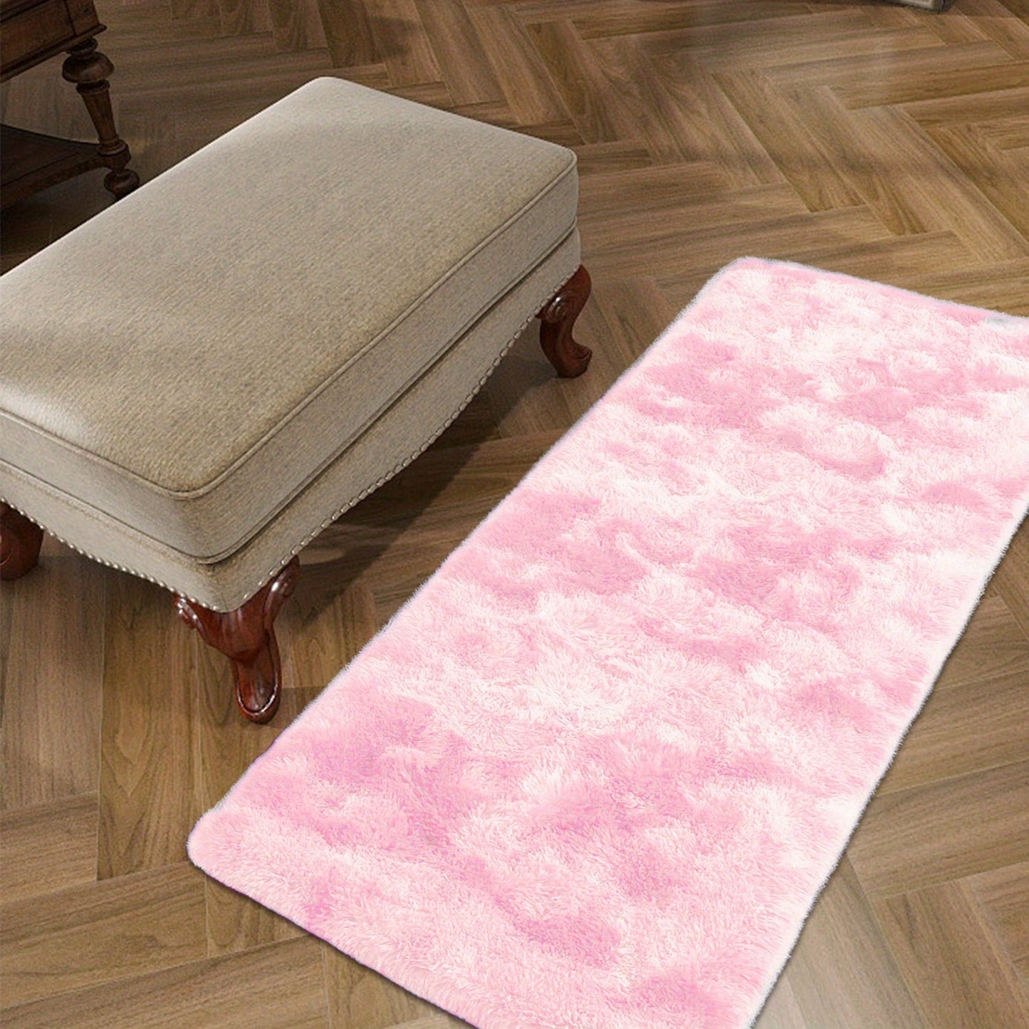 Soft and fluffy shag area rug for the living room and bedroom, featuring a luxurious non-slip design. This cute and stylish carpet is perfect for home decor and is machine washable for easy maintenance. Elevate your room decor with this cozy addition.