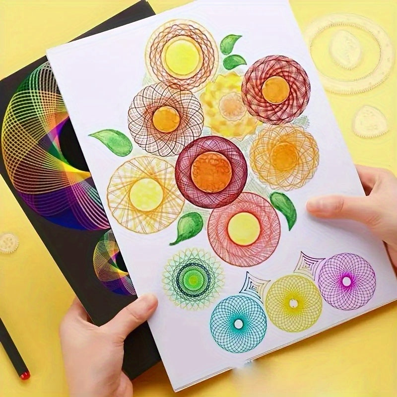 22pc Professional Ruler Set for creating spiral diagrams with transparent magic templates.