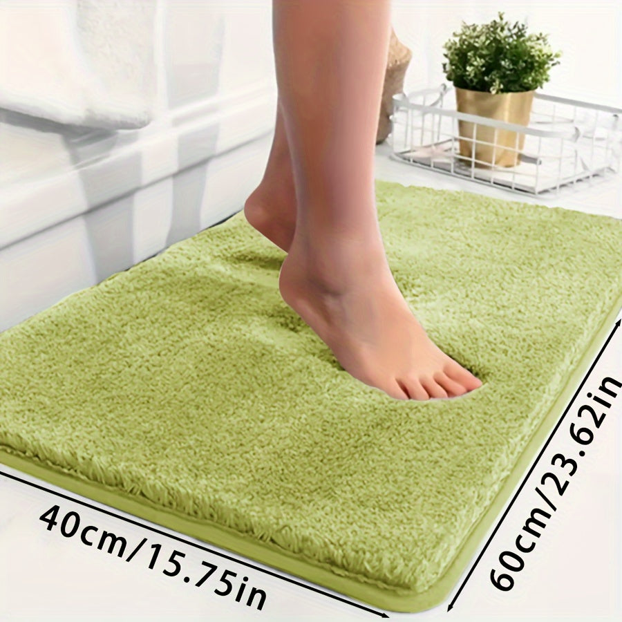 Ultra-soft bathtub mat with non-slip backing, absorbent and fade-resistant. Perfect for bathroom, laundry room, or entranceway.