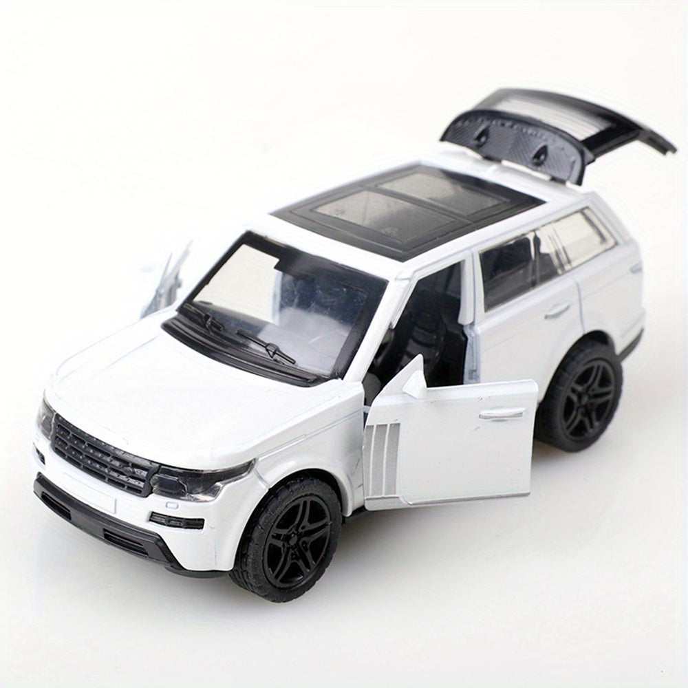 Alloy off-road car model at 1:36 scale, cake decoration with moving parts and opening doors.