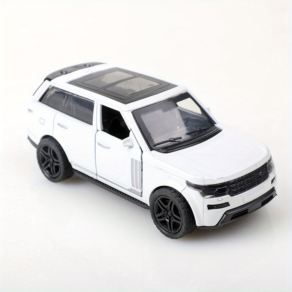 Alloy off-road car model at 1:36 scale, cake decoration with moving parts and opening doors.