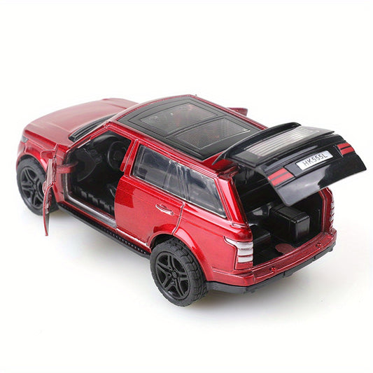 Alloy off-road car model at 1:36 scale, cake decoration with moving parts and opening doors.