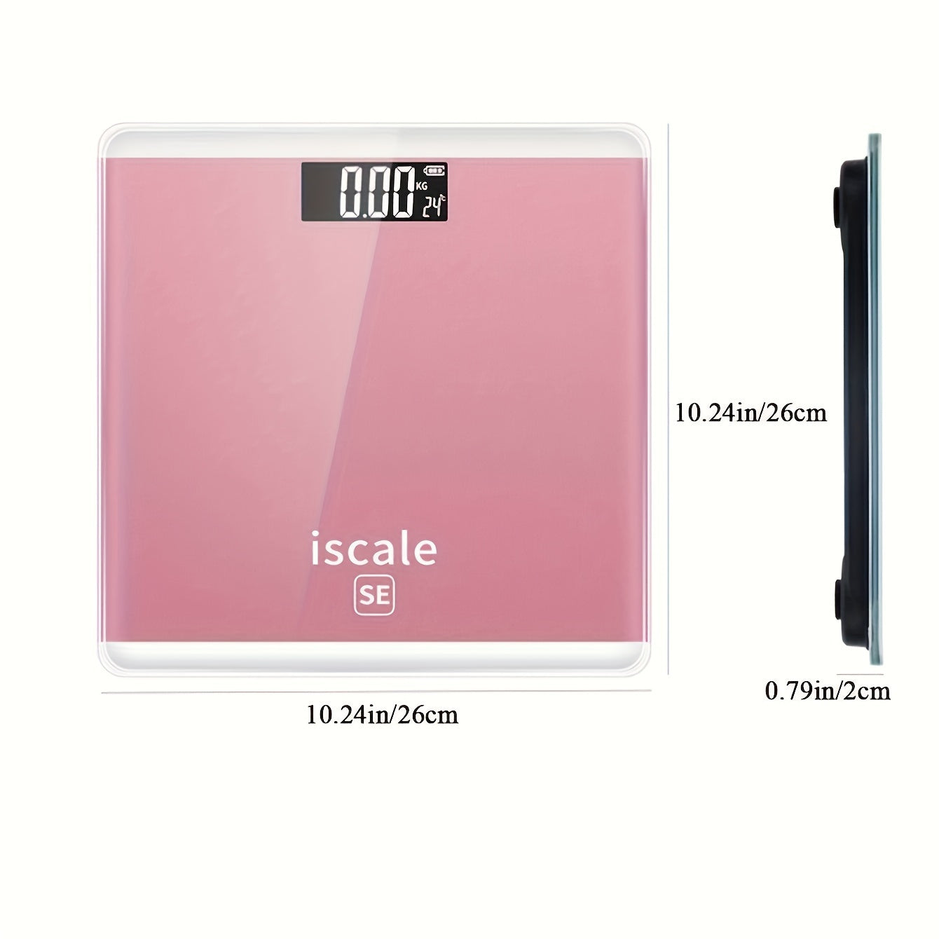 1pc Rose Golden Mini Household Electronic Smart Body Weight Scale