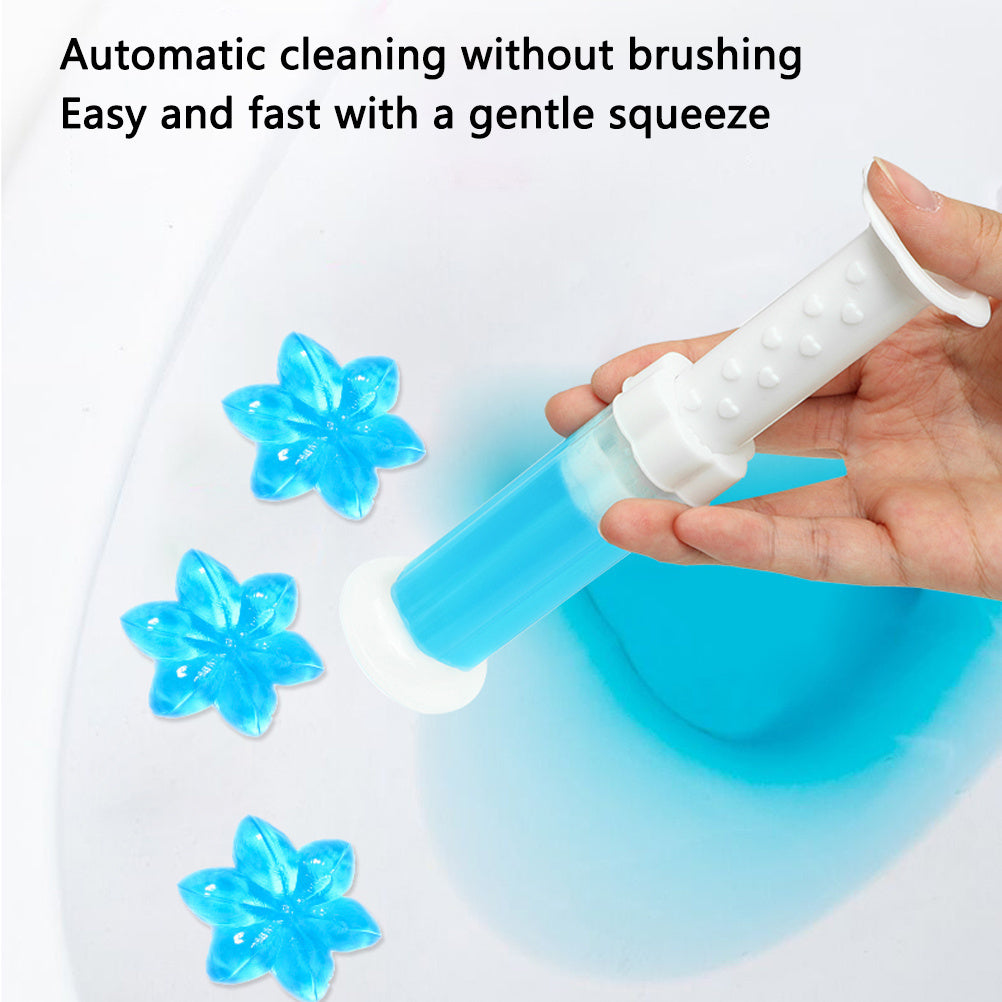 6pcs/84 Count Toilet Bowl Cleaner Gel Stamps with Fresh Flower Scent, Stops Limescale and Stains, Air Freshening, Deodorizing Clean